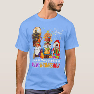 Drei Gnomes glückliches Halloween Fall Candy Corn T-Shirt