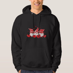 Drei Gnomes Holding Herz Valentinstag Geschenk für Hoodie