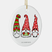 Drei Gnomes Illustrationen Frohe Weihnachten Keramik Ornament (Rechts)