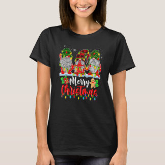 Drei Gnomes Matching Family Frohe Weihnachtsbaum T-Shirt