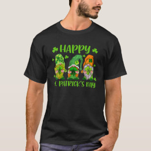 Drei Gnomes mit Kleeblatt Leprechaun Hat St Pa T-Shirt