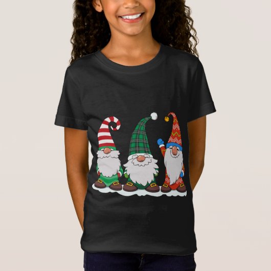 Drei Gnomes Winter Matching Family Gnome Christma T-Shirt (Vorderseite)
