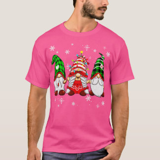 Drei Gnomies Red Kariert Buffalo Kostüm Gnome Chri T-Shirt