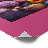 Drei Golden Retriever Welpen mit Blume Poster (Ecke)