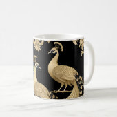 Drei goldene Pfauen Kaffeetasse (VorderseiteRechts)