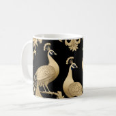 Drei goldene Pfauen Kaffeetasse (Vorderseite Links)