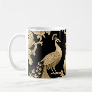Drei goldene Pfauen Kaffeetasse
