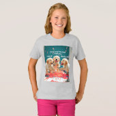 Drei goldene Retriever Welpen T-Shirt (Vorne ganz)