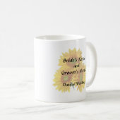 Drei goldene Sonnenblumen Kaffeetasse (VorderseiteRechts)