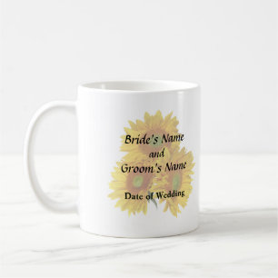 Drei goldene Sonnenblumen Kaffeetasse