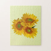 Drei goldene Sonnenblumen Puzzle (Vertikal)