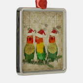 Drei goldene Vogel-Verzierung Silbernes Ornament (Rechts)