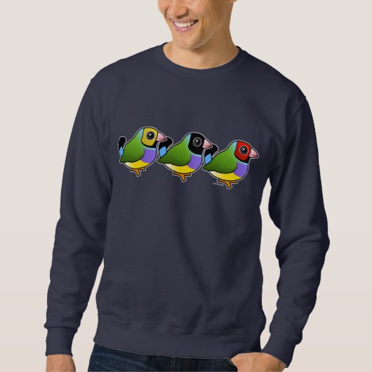 Drei Gouldian Finke Sweatshirt (Vorderseite)