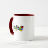 Drei Gouldian Finke Tasse (Vorderseite Links)