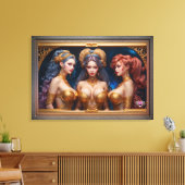 Drei Graces griechischer Mythologie von Xzendor7 Leinwanddruck (Insitu (Wohnzimmer))