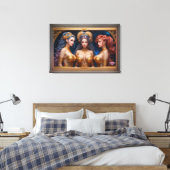 Drei Graces griechischer Mythologie von Xzendor7 Leinwanddruck (Insitu (Schlafzimmer))