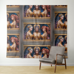 Drei Graces griechischer Mythologie von Xzendor7 Wandteppich
