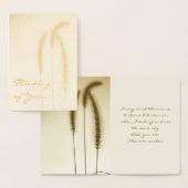 Drei Grasköpfe Silhouette denken Sie Gold Folienkarte (Anzeige)