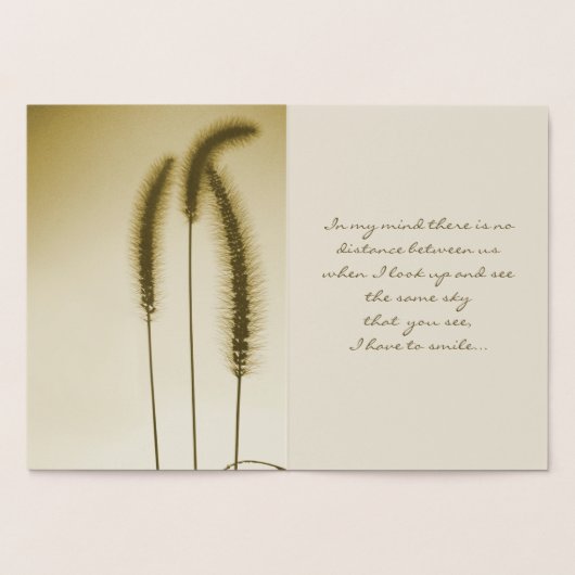 Drei Grasköpfe Silhouette denken Sie Gold Folienkarte (Innenseite)