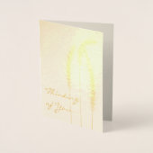 Drei Grasköpfe Silhouette denken Sie Gold Folienkarte (Vorderseite)