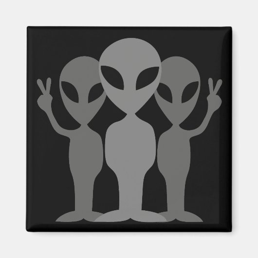 Drei graue Außerirdischen Magnet (Vorne)