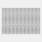 Drei graue Gemusterte Blatt Extravagante Geschenkw (Vorderseite 3)