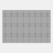 Drei graue Gemusterte Blatt Extravagante Geschenkw (Vorderseite 2)