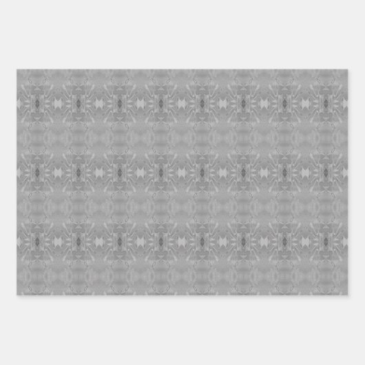 Drei graue Gemusterte Blatt Extravagante Geschenkw (Vorderseite 2)