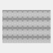 Drei graue Gemusterte Blatt Extravagante Geschenkw (Vorderseite)