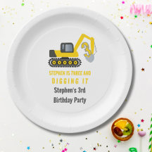 Drei & Gravur Bau 3. Geburtstag Party