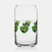 Drei Green Golf Hearts Design, Dosenglas (Rückseite)