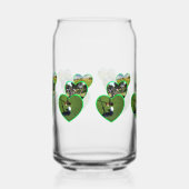 Drei Green Golf Hearts Design, Dosenglas (Links)