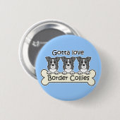 Drei GrenzCollies Button (Vorne & Hinten)