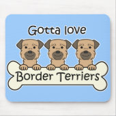 Drei Grenzterrier Mousepad (Vorne)