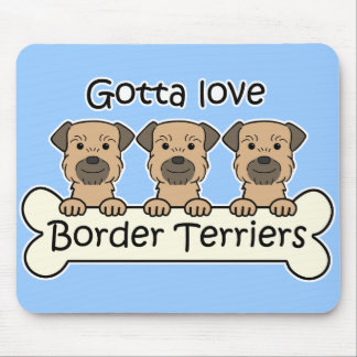 Drei Grenzterrier Mousepad