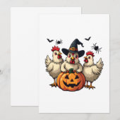Drei grimmige Halloween-Bauer Einladung (Vorne/Hinten)