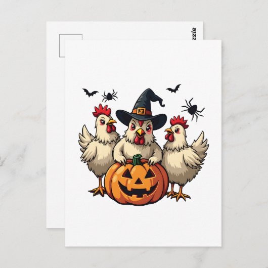 Drei grimmige Halloween-Bauer Postkarte (Vorne/Hinten)