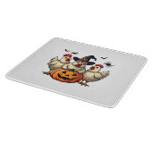 Drei grimmige Halloween-Bauer Schneidebrett (Ecke)