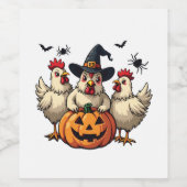 Drei grimmige Halloween-Bauer Weinetikett (Einzelnes Label)