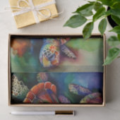 Drei großartige Schildkröten wandern in den Sturms Seidenpapier (Geschenk)