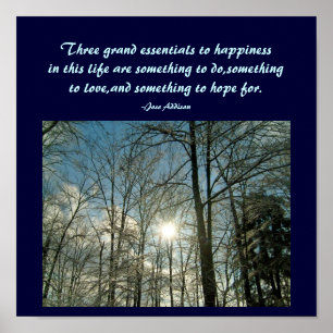 Drei großartige Wesensmerkmale zu Glück… Plakat