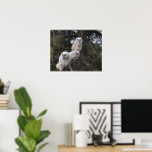 Drei große Hornhühner (Bubo Virginianus) Poster (Heimbüro)