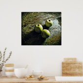 Drei grüne Äpfel Poster (Küche)