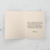 Drei grüne Gnome mit Kleeblättern St Patrick's Day Karte (Innenseite)