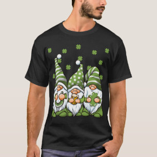 Drei grüne Irish Gnomes Kleeblatt Clover St. Patri T-Shirt