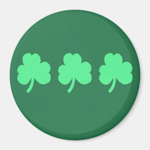 Drei grüne Kleeblatt-Dreifaltigkeit Magnet