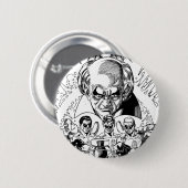 Drei grüne Laternen-Comic-Abdeckung, Schwarzweiss Button (Vorne & Hinten)