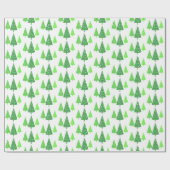 Drei Grüne Wasserfarben Polka Dot Trees Geschenkpapier (Flach)