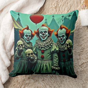 Drei gruselige Clowns Skull Few Design Kissen