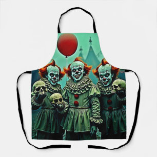 Drei gruselige Clowns Skull Few Design Schürze